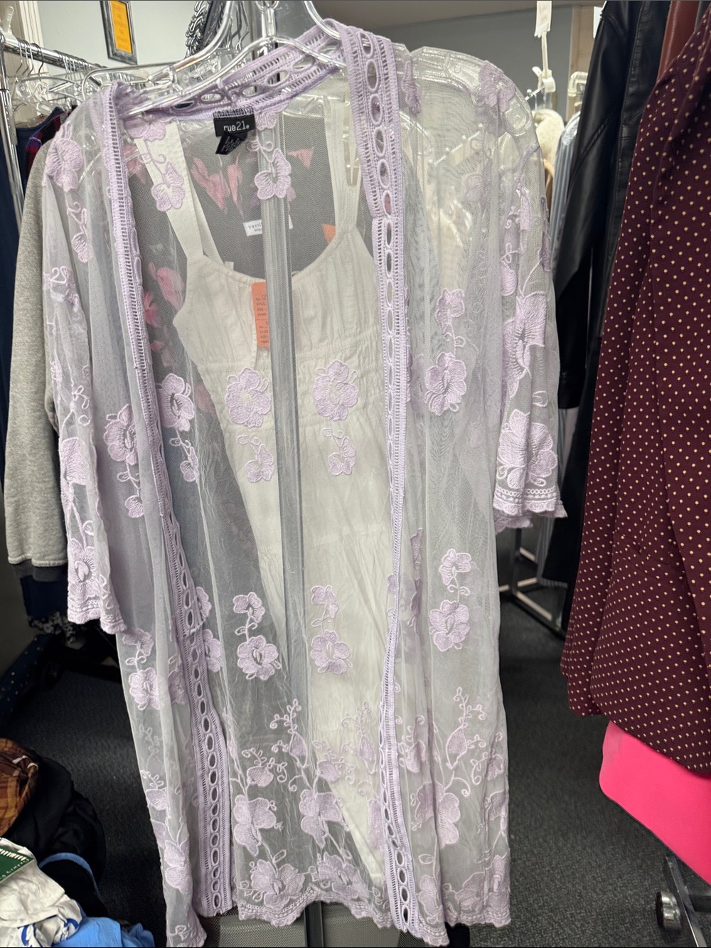 Rue21 floral sheer kimono S // 092091